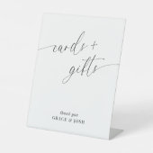Elegante Minimalistische Hochzeitskarten und Gesch Sockelschild (Vorderseite)