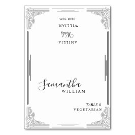 Elegante Minimalistische Hochzeitsstimmung Platzka Tischnummer