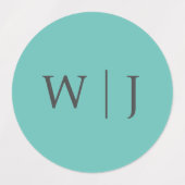 Elegante minimalistische Hochzeitsticker Etiketten (Design 1)