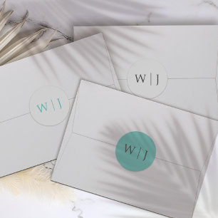Elegante minimalistische Hochzeitsticker Etiketten