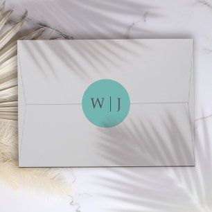 Elegante minimalistische Hochzeitsticker Runder Aufkleber