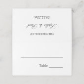 Elegante Minimalistische Hochzeitstorte Platzkarte (Außenseite Aufgefaltet)