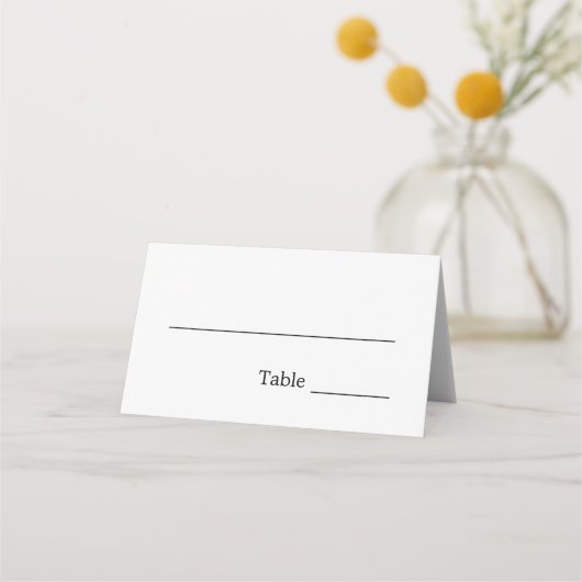 Elegante Minimalistische Hochzeitstorte Platzkarte (Vorderseite)