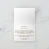 Elegante minimalistische islamische Hochzeit Dankeskarte (Innenseite)