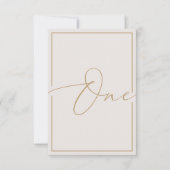 Elegante Minimalistische ivorische Kalligrafie-Tis Dankeskarte (Vorderseite)