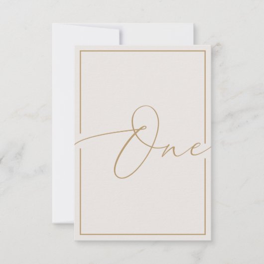 Elegante Minimalistische ivorische Kalligrafie-Tis Dankeskarte (Vorderseite)