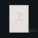 Elegante Minimalistische ivorische Kalligrafie-Tis Dankeskarte<br><div class="desc">Helfen Sie Ihren Gästen mit diesen doppelseitigen Tischnummern den Weg zu finden. Das neutrale Design besticht durch eine minimalistische Karte, die mit romantischer und eleganter Typografie dekoriert ist. Andere Tischnummern in der Sammlung werden separat verkauft. Sehen Sie sich den Sammellink auf dieser Seite an, um alle passenden Elemente in diesem...</div>