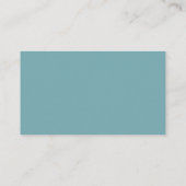 Elegante Minimalistische Kalligrafie Aquamarine Ge Begleitkarte (Rückseite)
