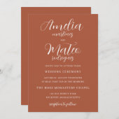 Elegante Minimalistische Kalligrafie Einladung (Vorne/Hinten)