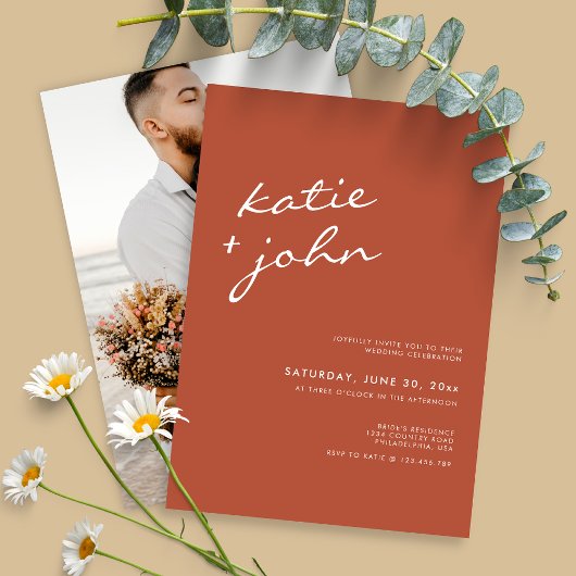 Elegante Minimalistische Kalligrafie Einladung