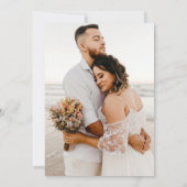 Elegante Minimalistische Kalligrafie Einladung (Rückseite)