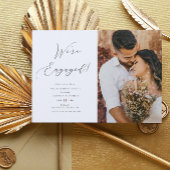 Elegante Minimalistische Kalligrafie-Engagement-Pa Einladung