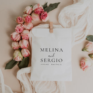 Elegante Minimalistische Kalligrafie-Gastgeschenk  Geschenktütchen