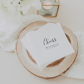Elegante Minimalistische Kalligrafie-Hochzeitsjube Serviette
