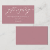 Elegante Minimalistische Kalligrafie - Pink Gift R Begleitkarte (Vorne/Hinten)