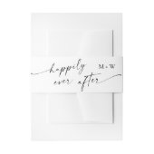 Elegante Minimalistische Kalligrafie Schwarz-weiß Einladungsbanderole (Vorderseite Beispiel)