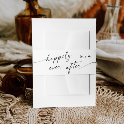 Elegante Minimalistische Kalligrafie Schwarz-weiß Einladungsbanderole