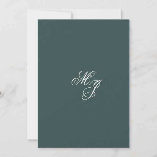 Elegante Minimalistische Kalligrafie-SkriptWedding Einladung (Rückseite)