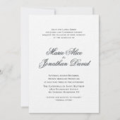 Elegante Minimalistische Kalligrafie-SkriptWedding Einladung (Vorderseite)