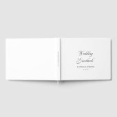 Elegante Minimalistische Kalligrafie White Wedding Gästebuch (Voll)