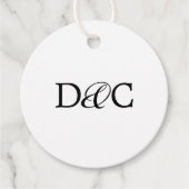 Elegante Minimalistische Kalligrafie White Wedding Geschenkanhänger (Vorderseite)