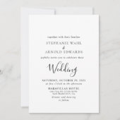 Elegante Minimalistische Kalligraphie Einladung (Vorderseite)