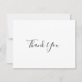 Elegante Minimalistische Kalligraphie-Hochzeit Dankeskarte (Vorderseite)