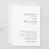 Elegante Minimalistische Kalligraphie-Hochzeit Einladung (Vorderseite)