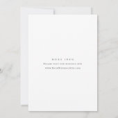 Elegante Minimalistische Kalligraphie-Hochzeit Einladung (Rückseite)