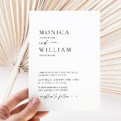 Elegante Minimalistische Kalligraphie-Hochzeit Einladung