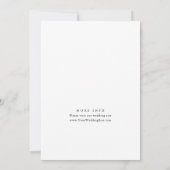 Elegante Minimalistische Kalligraphie-Hochzeit Einladung (Rückseite)