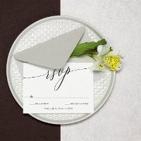Elegante Minimalistische Kalligraphie Hochzeit RSV