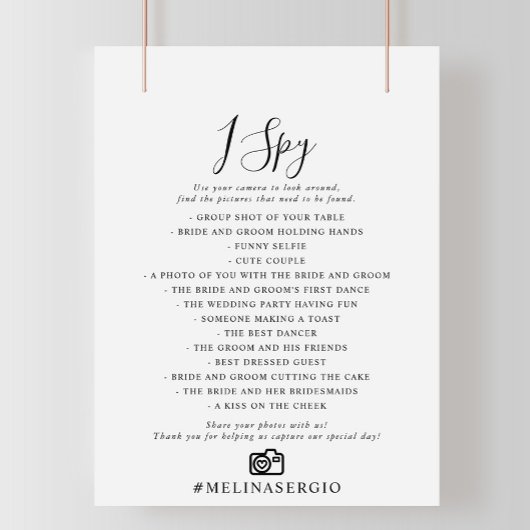 Elegante Minimalistische Kalligraphie I Spy Weddin