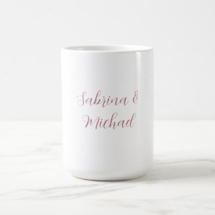 Elegante Minimalistische Kalligraphie Rose Gold Wh Kaffeetasse