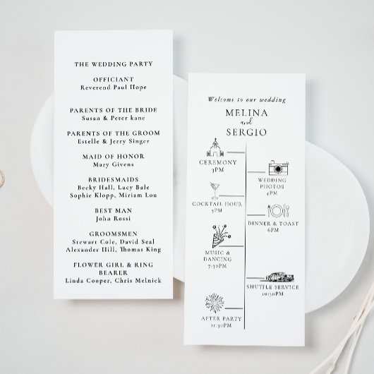 Elegante Minimalistische Kalligraphie Timeline Hoc Programm