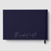 Elegante minimalistische Kalligraphiefolie aus dun Gästebuch (Rückseite)