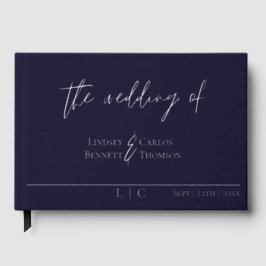 Elegante minimalistische Kalligraphiefolie aus dun Gästebuch