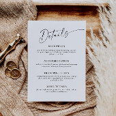 Elegante Minimalistische kalligraphische Hochzeitd Begleitkarte