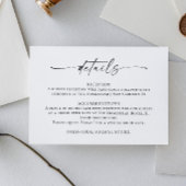 Elegante Minimalistische kalligraphische Hochzeitd Begleitkarte