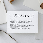 Elegante Minimalistische kalligraphische Hochzeitd Begleitkarte