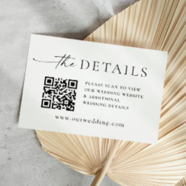 Elegante Minimalistische kalligraphische Hochzeitd Begleitkarte