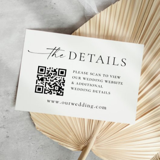 Elegante Minimalistische kalligraphische Hochzeitd Begleitkarte