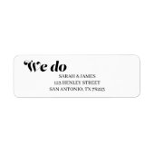 Elegante Minimalistische kalligraphische White Wed (Vorne)