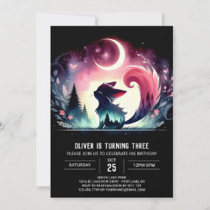 Elegante Minimalistische Katze Geburtstag Einladung