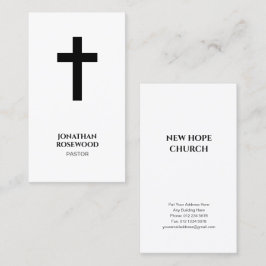 Elegante Minimalistische Kirche | Pastor und Minis Visitenkarte
