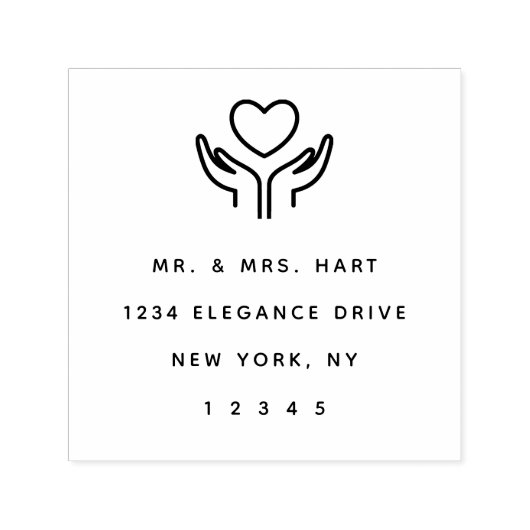 Elegante Minimalistische Klassik Rich Rücksendeadr Permastempel (Design)