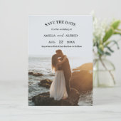 Elegante minimalistische klassische Hochzeit Einladung (Stehend Vorderseite)