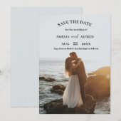 Elegante minimalistische klassische Hochzeit Einladung (Vorne/Hinten)