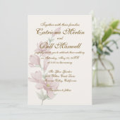 Elegante Minimalistische klassische Hochzeitseinla Einladung (Stehend Vorderseite)