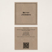 Elegante Minimalistische Kraft Paper Style Busines (Vorne & Hinten)